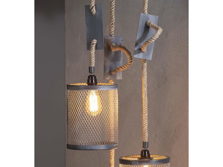 Lampa wisząca Ropes 30x170 cm Ilość źródeł światła 3 źródła Kolor Czarny