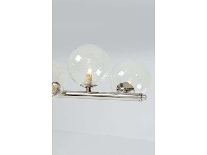 Lampa wisząca Scala Balls 150x140 cm chromowa Metal Szkło Stal Ilość źródeł światła 14 źródeł