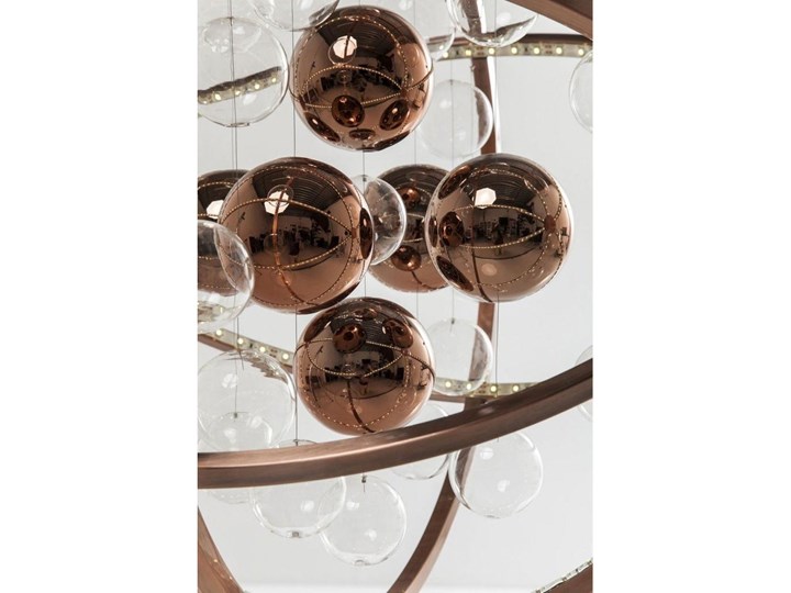 Lampa wisząca Universum LED ∅48x150 cm miedziana Metal Stal Ilość źródeł światła 1 źródło Szkło Kolor Miedziany