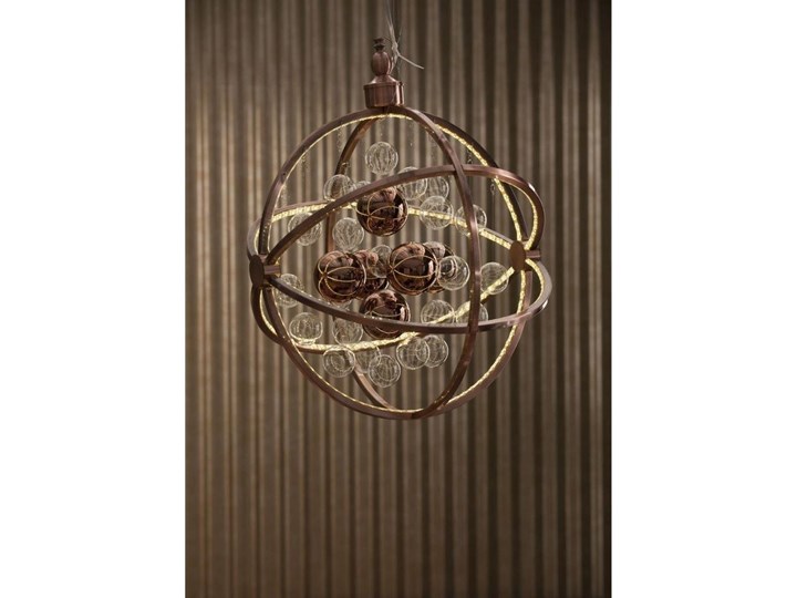 Lampa wisząca Universum LED ∅48x150 cm miedziana Ilość źródeł światła 1 źródło Szkło Metal Stal Styl Industrialny