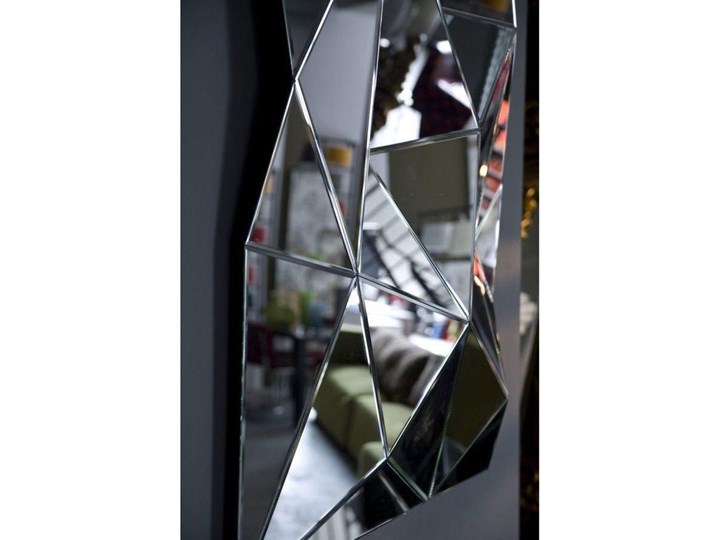 Lustro Prisma 120x80 cm Ścienne Lustro bez ramy Nieregularne Kolor Szary