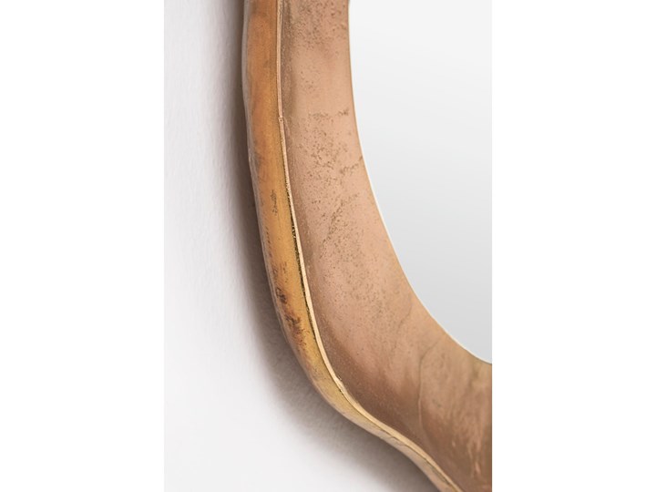 Lustro wiszące Asmita 43x40 cm mosiężne Lustro z ramą Kolor Złoty Nieregularne Ścienne Kategoria Lustra