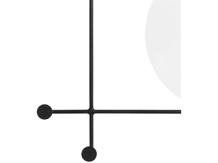 Lustro wiszące Griffin 53x57 cm czarne Lustro bez ramy Ścienne Okrągłe Kolor Czarny Kategoria Lustra