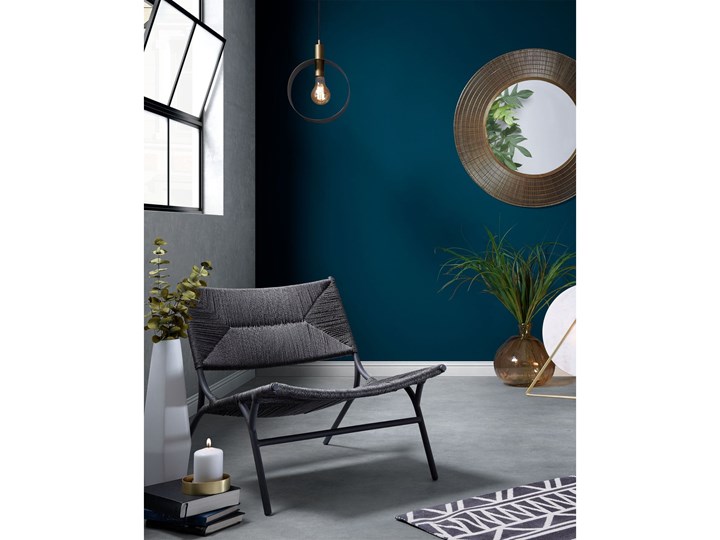 Lustro Place stalowe Ø 80 cm Lustro z ramą Okrągłe Ścienne Kolor Złoty