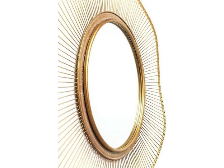 Lustro Sun Storm Ø93 cm złote Lustro z ramą Ścienne Pomieszczenie Przedpokój Okrągłe Pomieszczenie Salon