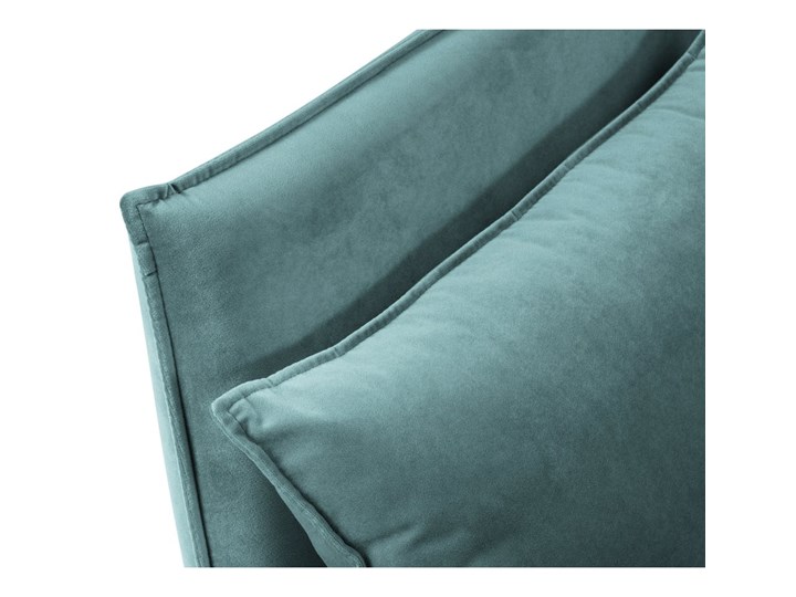 Narożnik 4-os. Agate 235x170 cm petrol nogi złote prawy Prawostronne Materiał obicia Welur Kolor Turkusowy