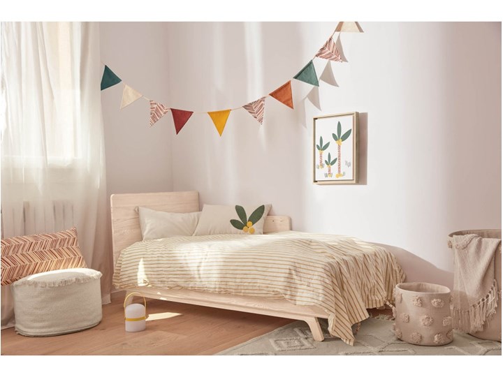 Komplet Ghia przescieradlo poszewka na koldre i poduszke bawelna GOTS paski 60 x 120 cm Komplet pościeli Pomieszczenie Pościel młodzieżowa 60x120 cm Rozmiar poduszki 30x60 cm