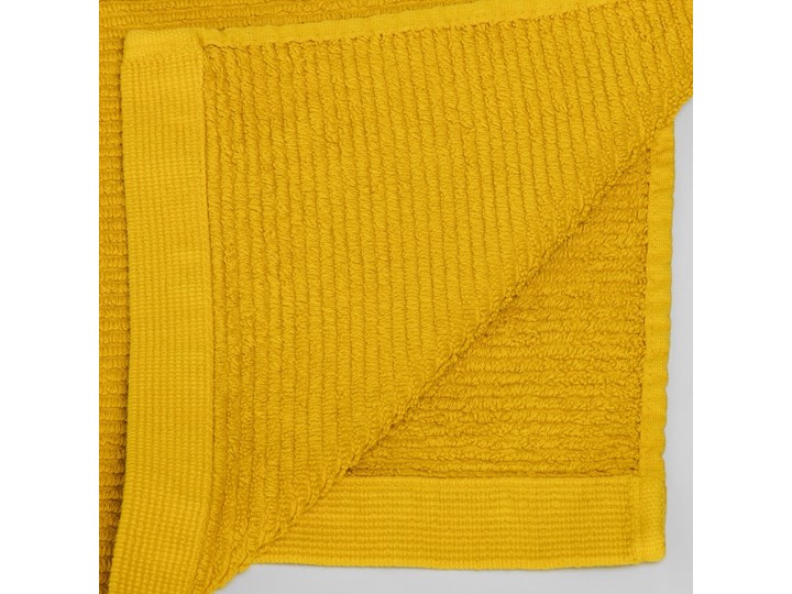 Ręcznik kąpielowy mały Miekki musztardowy Kolor Biały 70x140 cm Łazienkowe Bawełna Kolor Żółty