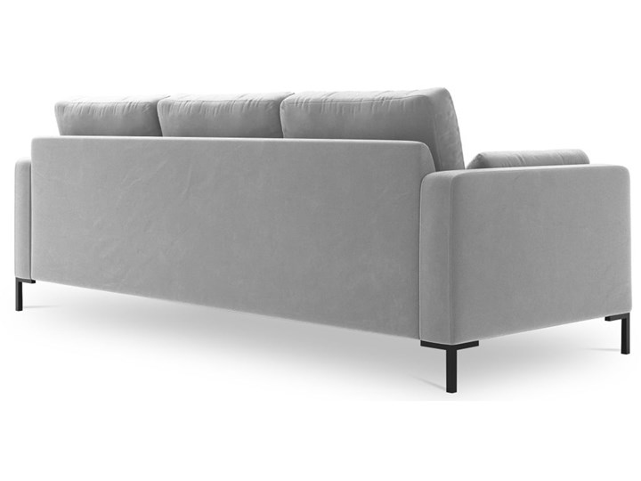 Sofa 3-os. Jade 220x90 cm srebrna Stała konstrukcja Wielkość Trzyosobowa