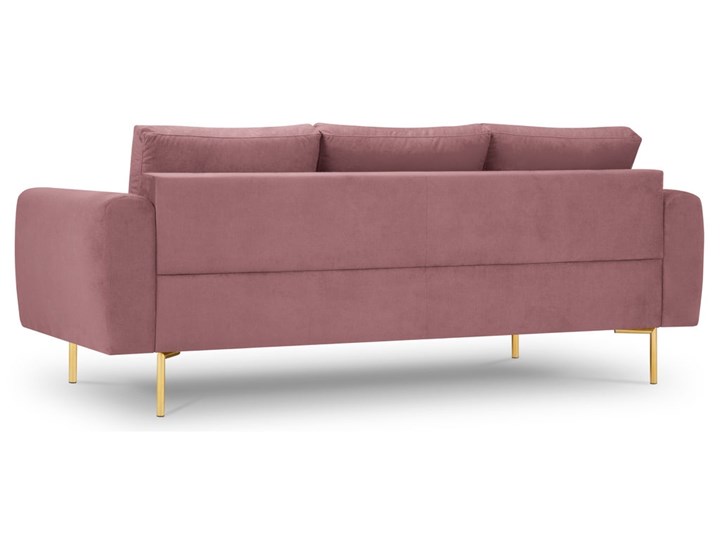 Sofa 3-os. Malvin 220 cm różowa nogi złote Stała konstrukcja Typ Gładkie