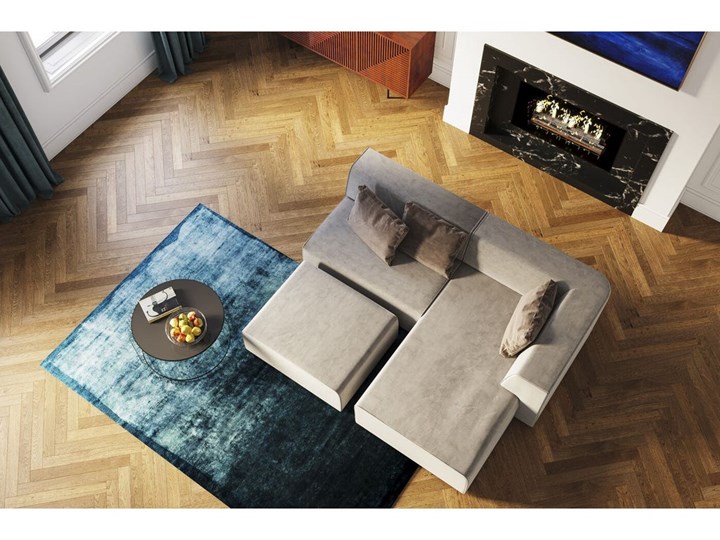 Sofa Infinity Elements 100x70 cm szara Stała konstrukcja Boki Bez boków