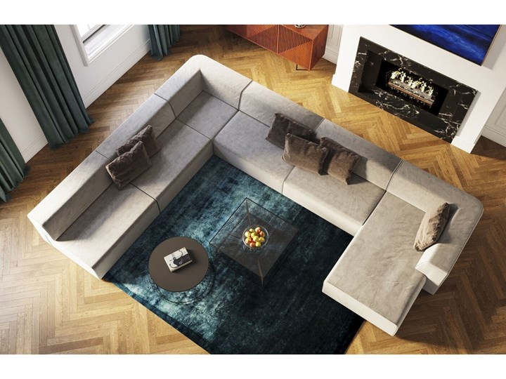 Sofa Infinity Elements 100x70 cm szara Stała konstrukcja Nóżki Bez nóżek