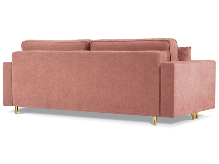 Sofa rozkładana 3-osobowa Dunas 233 cm różowa nogi złote Głębokość 102 cm Stała konstrukcja Kategoria Sofy i kanapy