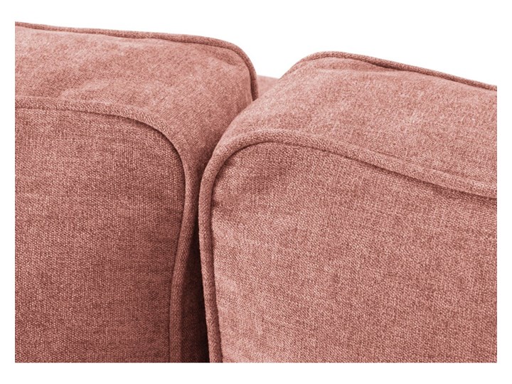 Sofa rozkładana 3-osobowa Dunas 233 cm różowa nogi złote Stała konstrukcja Głębokość 102 cm Nóżki Na nóżkach Powierzchnia spania 148x198 cm