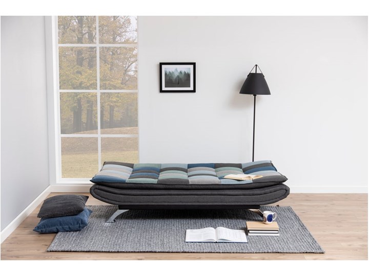 Sofa rozkładana Eveline 196x98-123 cm kolorowa patchwork Głębokość 98 cm Kategoria Sofy i kanapy Stała konstrukcja Styl Vintage