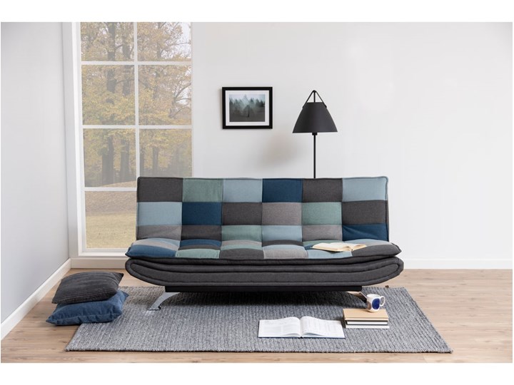 Sofa rozkładana Eveline 196x98-123 cm kolorowa patchwork Stała konstrukcja Wielkość Trzyosobowa Głębokość 98 cm Funkcje Z funkcją spania