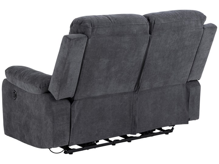 Sofa rozkładana Mora 2 os. 144 cm recliner ciemnoszara