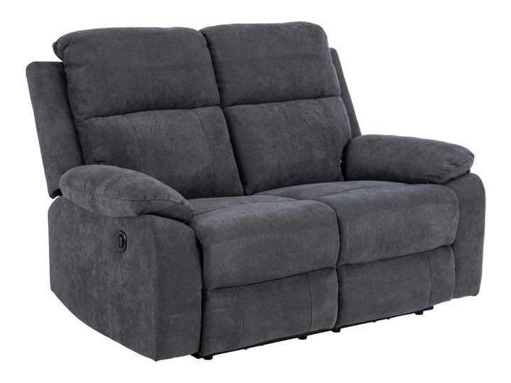 Sofa rozkładana Mora 2 os. 144 cm recliner ciemnoszara