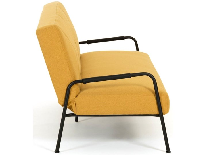 Sofa rozkładana Neiela musztardowa 180 cm Stała konstrukcja Pomieszczenie Salon