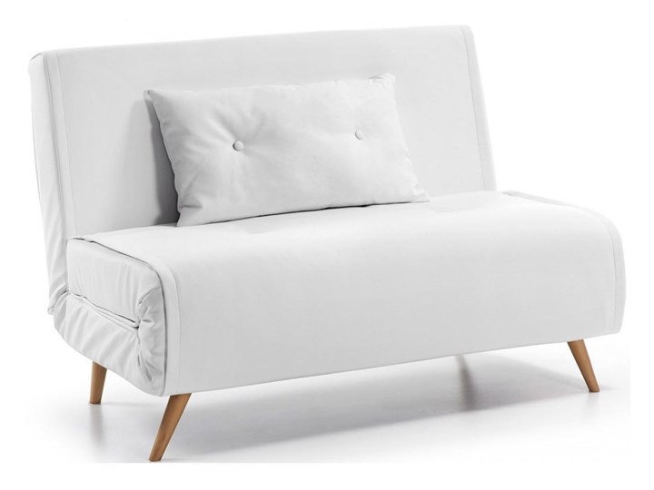 Sofa rozkładana Tupana  biała 100 cm Głębokość 82 cm Stała konstrukcja Kolor Biały Pomieszczenie Salon