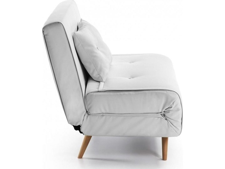 Sofa rozkładana Tupana biała 100 cm Głębokość 82 cm Stała konstrukcja Pomieszczenie Pokój nastolatka Materiał obicia Skóra ekologiczna