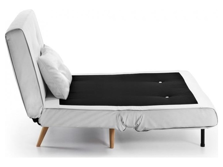 Sofa rozkładana Tupana biała 100 cm Stała konstrukcja Głębokość 82 cm Wielkość Jednoosobowa Pomieszczenie Pokój nastolatka