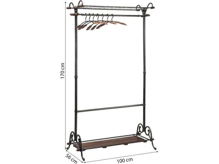 Stojak na ubrania Cosmopolitan 100x170 cm Drewno Wieszak na ubrania Metal Typ Stojaki