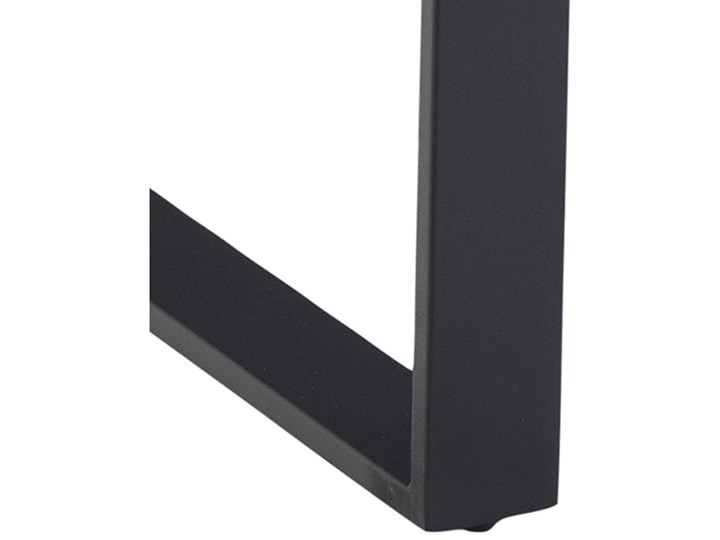 Stół czarny blat z marmurowym wzorem czarne metalowe nogi 160x90 cm Drewno Płyta laminowana Długość(n) 160 cm