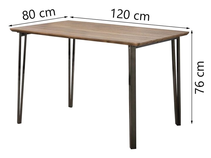 Stół Deset 120x80 cm Kształt blatu Prostokątny