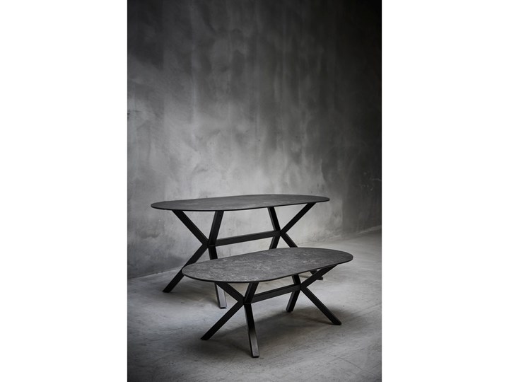 Stół czarny ceramiczny blat metalowe nogi 180x90 cm Długość(n) 180 cm Ceramika Szkło Kategoria Stoły kuchenne