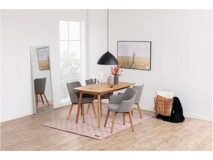 Stół Egidio 150x80 cm brązowy Drewno Płyta laminowana Średnica