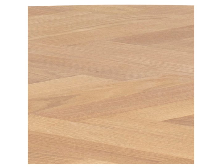 Stół okrągły naturalny fornirowany blat drewniane nogi dąb Ø120x75 cm Drewno Długość(n) 120 cm