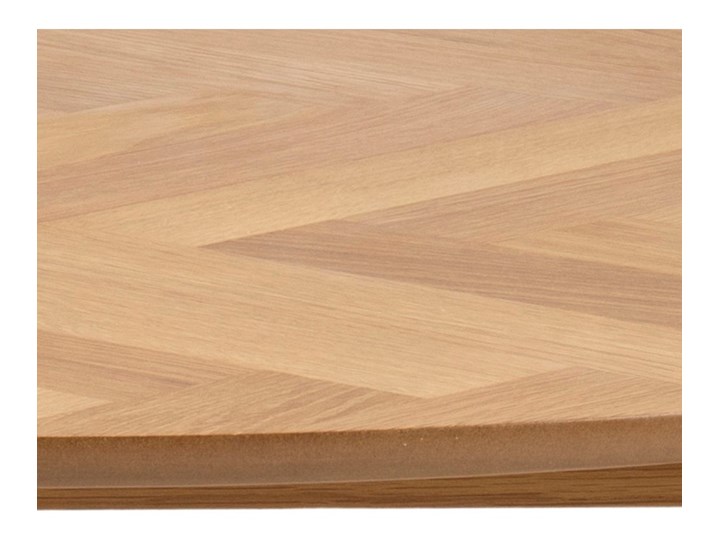 Stół okrągły naturalny fornirowany blat drewniane nogi dąb Ø120x75 cm Drewno Długość(n) 120 cm