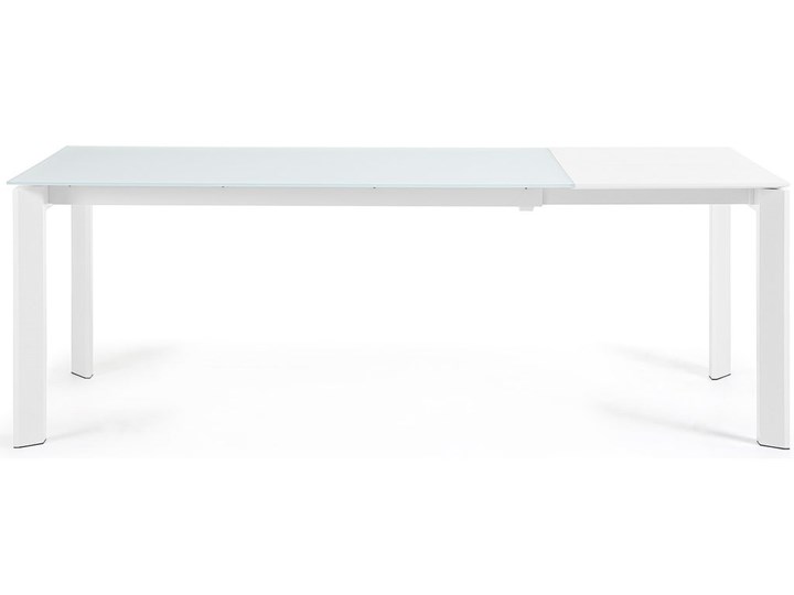 Rozkładany stół Axis 120 (180) cm szklany białe nogi Szkło Stal Kategoria Stoły kuchenne