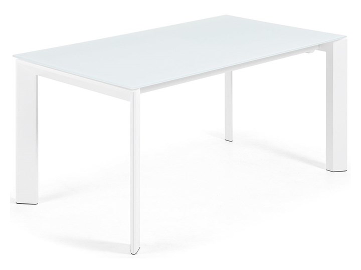 Stół rozkładany Axis biały 160 (220) cm Stal Szkło Rozkładanie Rozkładane