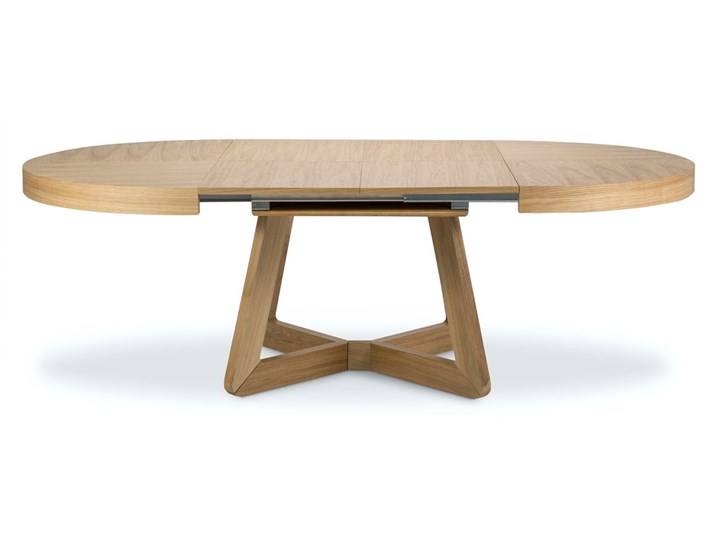 Stół brązowy rozkładany fornirowany 130-230x130 cm Płyta fornirowana Wysokość 76 cm Płyta MDF Rozkładanie Rozkładane