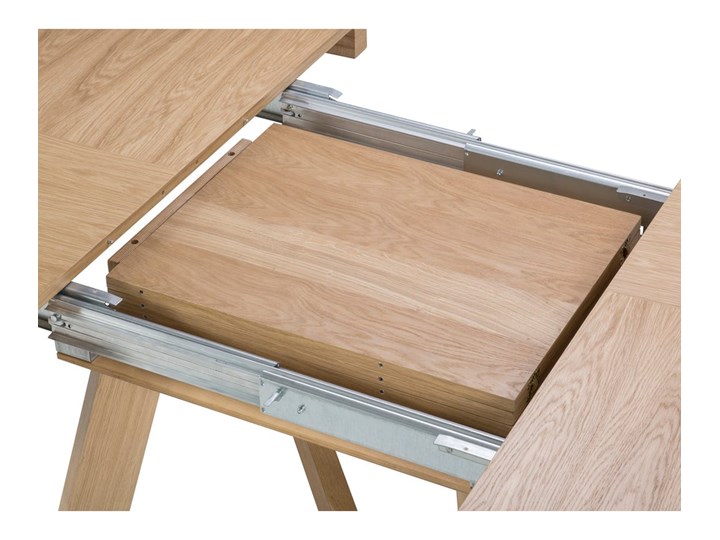 Stół brązowy rozkładany fornirowany 130-230x130 cm Wysokość 76 cm Płyta MDF Płyta fornirowana Kształt blatu Okrągły