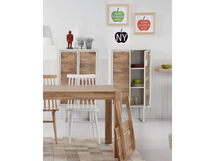 Stół rozkładany Isbel drewniany 140 (220) x 90 cm Drewno Kategoria Stoły kuchenne Kształt blatu Prostokątny