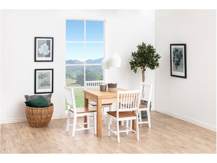Stół rozkładany Dulaney 80-160x80 cm naturalny Drewno Liczba miejsc Do 6 osób