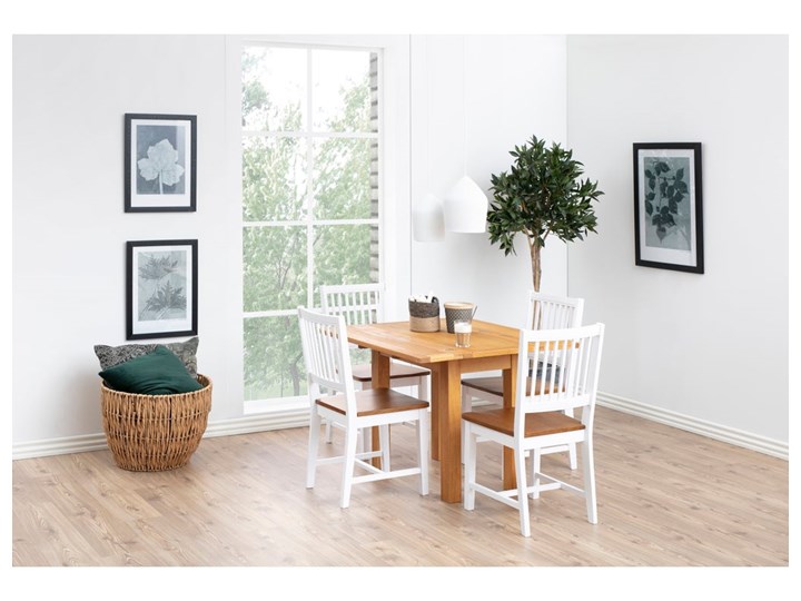 Stół rozkładany naturalny fornirowany blat nogi drewniane dąb 45-90x100 cm Płyta fornirowana Wysokość 75 cm Pomieszczenie Stoły do kuchni Drewno Kształt blatu Prostokątny