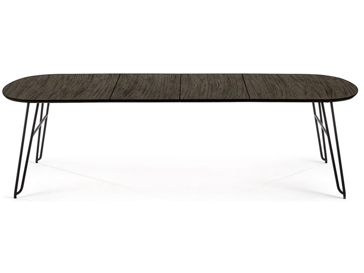 Stół rozkładany Milian 170 (320) x 100 cm brązowy Drewno Metal Kategoria Stoły kuchenne