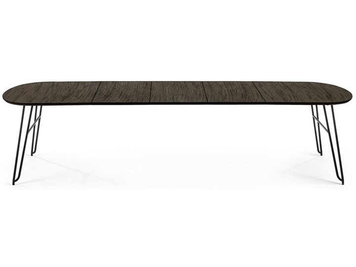 Stół rozkładany Milian 170 (320) x 100 cm brązowy Liczba miejsc Do 12 osób Drewno Metal Kategoria Stoły kuchenne