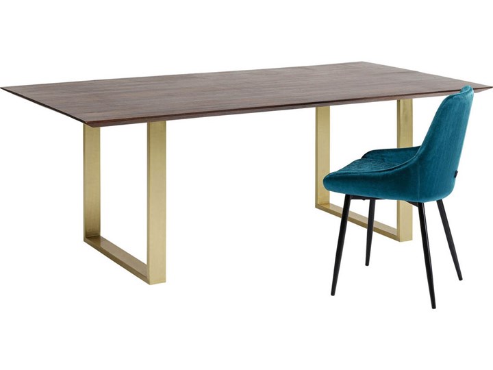 Stół Symphony 180x90 cm ciemnobrązowy - nogi złote Liczba miejsc Do 8 osób
