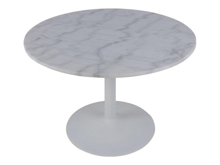Stół Gambale Ø110 cm biały blat marmur Metal Kategoria Stoły kuchenne Kształt blatu Okrągły