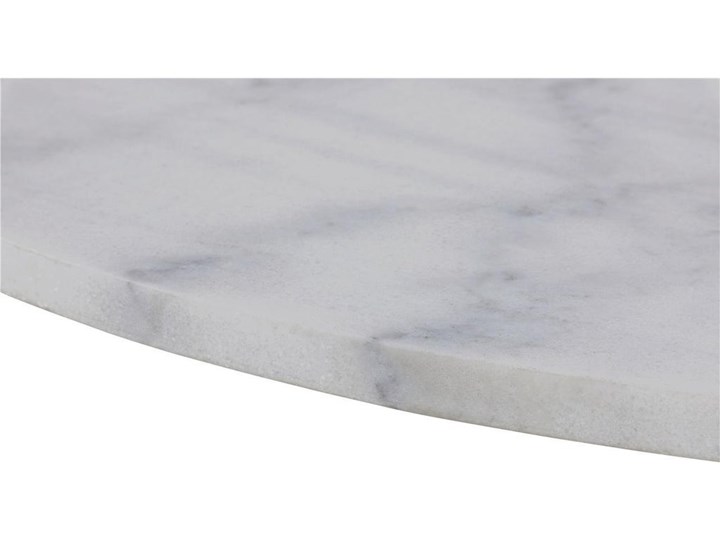 Stół Gambale Ø110 cm biały blat marmur Metal Rozkładanie Kolor Szary
