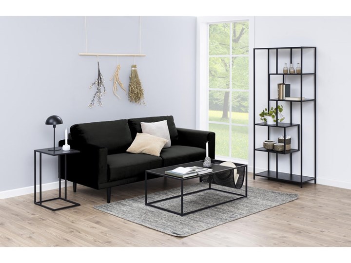 Stolik pomocniczy metalowy czarny 63 cm Kolor Biały