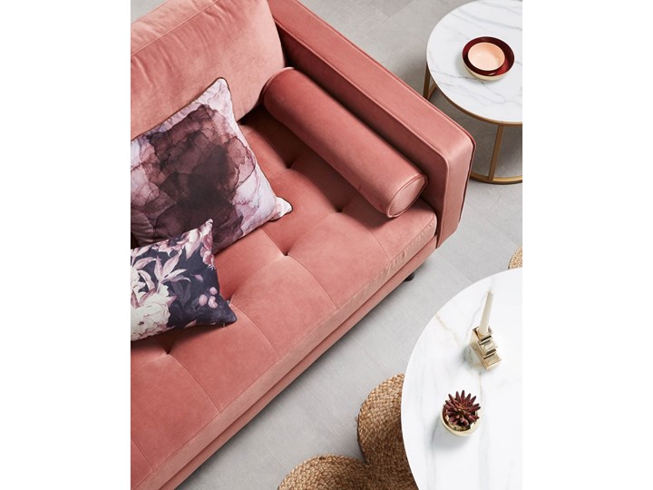 Zestaw Leonor 2 stolików Ø 80 cm / Ø 50 cm Zestaw stolików Kształt blatu Okrągłe Szkło Styl Glamour