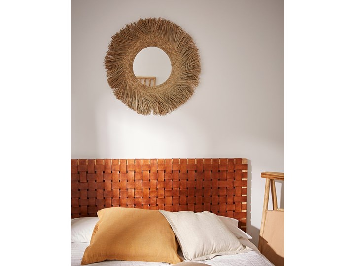 Zagłówek Calixta brązowy 153 x 110 cm Kolor Biały Kategoria Zagłówki do łóżek
