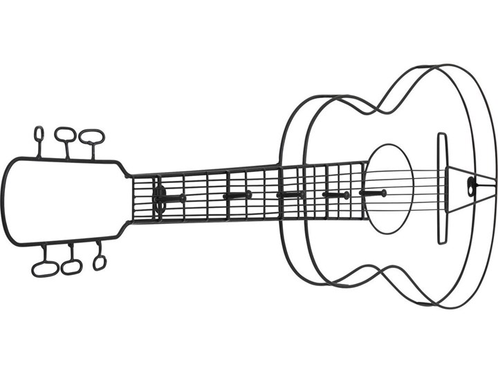 Wieszak ścienny Guitar 81x31 cm czarny Typ Wieszaki