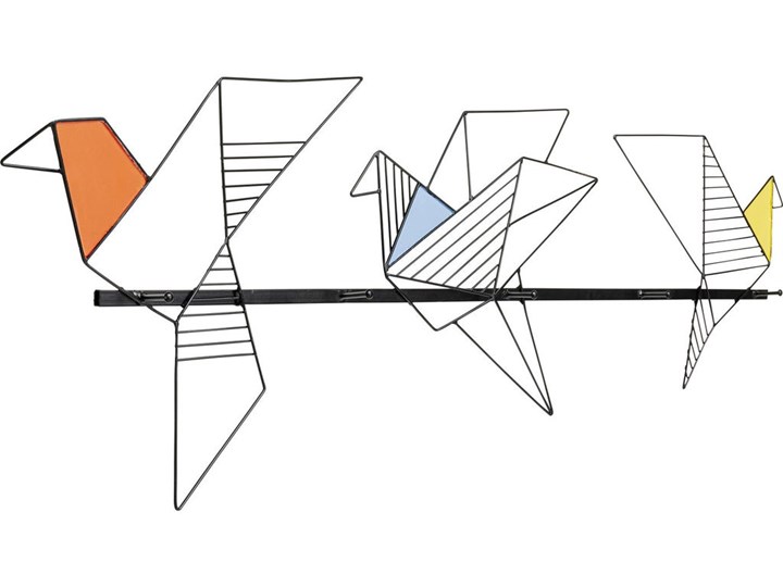 Wieszak ścienny Origami Bird 115x37 cm Kolor Szary